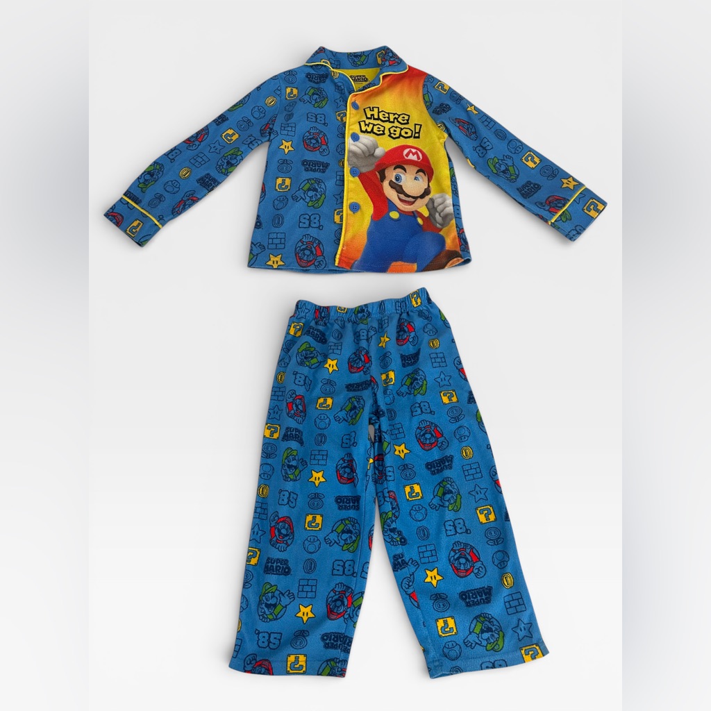 5 For $25super Mario Pajama Set 4t